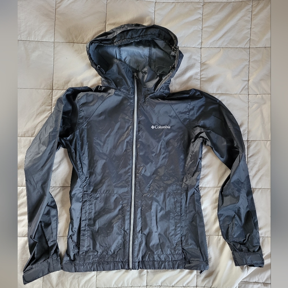 Columbia Womens Black Rain Jacket Small S